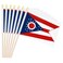 Geodurn 20 Pack Handheld Ohio Flags, Small Oh State Pride Mini Flags on Sticks