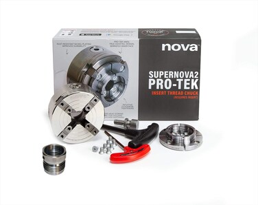 Nova 23262 Premier Pro-Tek Supernova2 Chuck Bundle &amp; 1-1/4" X 8TPI Insert