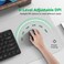 TechRise Bluetooth Mouse (BT5.0/3.0 &amp; 2.4G) Rechargeable Wireless Mouse, 4800 Dpi Optical Tracking, 6 Adjustable Dpi, 2.4GHz with USB a Receiver, Quiet Clicks, Ergonomic Grips, 6 Buttons - Grey