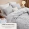 Bedsure Boho Tufted Light Grey Comforter Set, Farmhouse-Style Bedding Queen