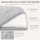 CozyLux Twin/Twin XL Comforter Set, Heathered Light Grey, 2 Pieces
