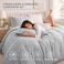 CozyLux Twin/Twin XL Comforter Set, Heathered Light Grey, 2 Pieces