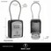 Iron Lock Key Lock Box with Code, Portable Cable Shackle (Small, Grey)