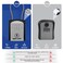 Iron Lock Key Lock Box with Code, Portable Cable Shackle (Small, Grey)