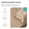 Threadmill 1000 Thread Count Supima Cotton Calking Sheet Set, Sateen, Beige