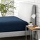 Bare Home Flannel Fitted Bottom Sheet 100% Cotton (Full, Dark Blue)