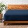 Bare Home Flannel Fitted Bottom Sheet 100% Cotton (Full, Dark Blue)