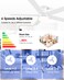 EasyNice 52 Inch White Flush Mount Ceiling Fan with Light and Remote