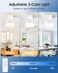 EasyNice 52 Inch White Flush Mount Ceiling Fan with Light and Remote