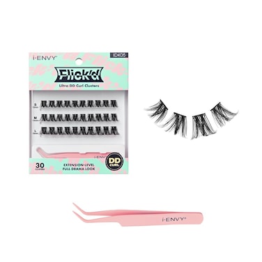 iENVY Flick'd Lash Clusters DD Curl 30 Count (12-16mm Volume