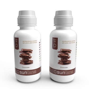 Suntana Spray Tan Chocolate Fragranced Sunless Tanning Solution, Dark Tan, 12% Dha - 16OZ