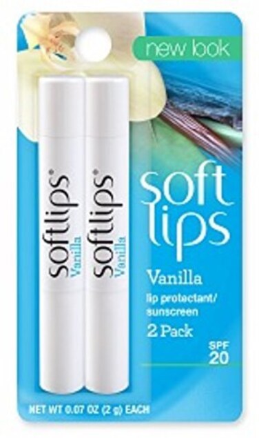 SoftLips Lip Protectant/Sunscreen Spf 20, Value Pack, Vanilla 2 Each By