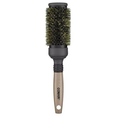 Conair Ceramic Wood Medium Thermal Boar Round Brush Black