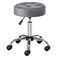 Homcom Round Rolling Stool, Height Adjustable Vanity Chair, Grey
