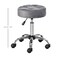 Homcom Round Rolling Stool, Height Adjustable Vanity Chair, Grey