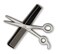 Md Shear and Comb Lapel Pin for Barbers (Black)