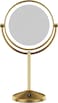 Conair Vanity Mirror, Lighted, LED, 1X/10X Magnifying, Brushed Brass