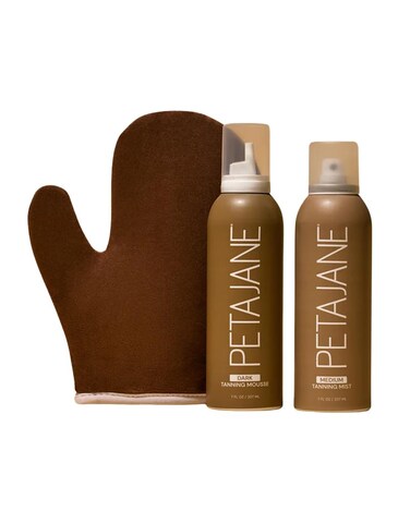 Peta Jane Dark Self Tanner Mousse, Applicator Mitt & Medium Mist Bundle