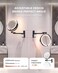Brightown 8" Wall Mounted Makeup Mirror with Lights &amp; Magnification 1X/10X