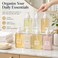 UniIrix 15 Pcs Clear Plastic Empty Pump Bottles 500ML 16.9 Oz Refillable Container