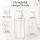 UniIrix 15 Pcs Clear Plastic Empty Pump Bottles 500ML 16.9 Oz Refillable Container