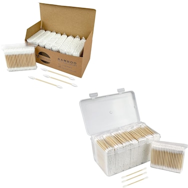 Eyxformula 1900 Pcs Cotton Swabs (1000 Pcs Round Tips + 900 Pcs Precision Tips)