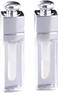 ZLmoue 2 Pack 3ML Empty Lip Gloss Tubes Clear Refillable Lips Balm Bottles Clear Lip Gloss Tubes with Wand Mini Lipstick Containers Refillable Lips Balm Glosses Containers for Diy Makeup