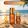 Orvexila 2 Pack Rose Quartz Essential Oils Roller Bottles, Empty Leakproof