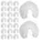 Cabilock 50 Disposable U-Shaped Pillow Covers, Thickened Nonwoven Pillowcases, White