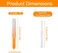 Lasuroa 80PCS Shower Head Cleaning Tools (Orange, White)