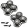 Tomorrow will be better 2 Pack Pro 4 Shaver Replacement Heads for Pitbull Pro & Palm Shavers