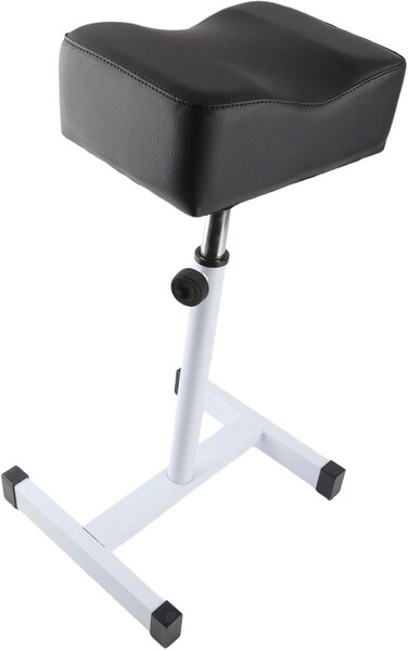Zerodis Adjustable Pedicure Stool Metal Footrest, Black