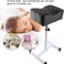 Zerodis Adjustable Pedicure Stool Metal Footrest, Black