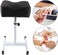 Zerodis Adjustable Pedicure Stool Metal Footrest, Black