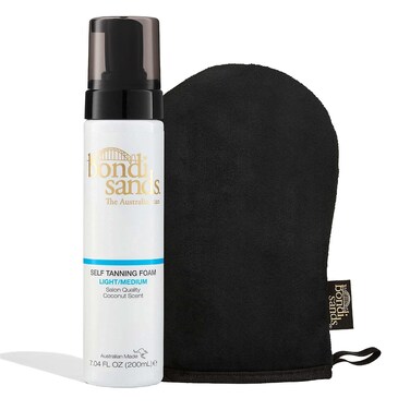 Bondi Sands Light/Medium Self Tanning Foam + Application Mitt Includes Lightweight Sunless Foam + Reusable Mitt for a Flawless Finish ( 37 Value)