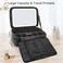 Chomeiu Large Makeup Bag with LED Mirror, Make up Case with Shoulder Strap