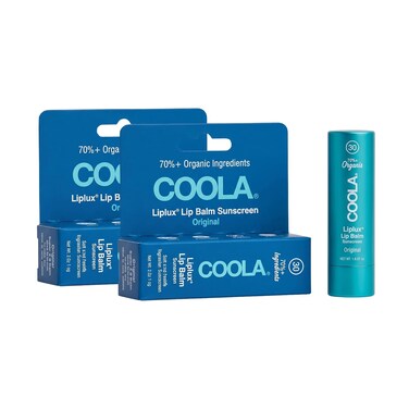 Coola Liplux Spf 30, Organic Lip Balm Sunscreen, 0.15 Oz, 2 Pack