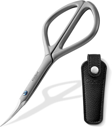 G sol Cuticle Scissors Extra Fine Curved, Multi-Purpose for Eyebrows