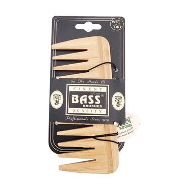 Bass Hair Doc Medium Wood Comb, 1 Ea