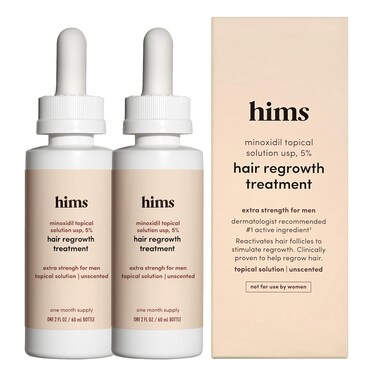 Hims &amp; hers Hims Topical Minoxidil Solution 5%, Extra Strength, 2 Pack, 2 Month Supply