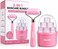 Ice Roller &amp; Face Ice Mold Set, 2-IN-1 Facial Cooling Massage Tools