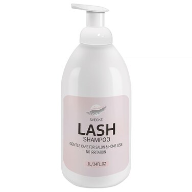 Svecke Lash Shampoo, 34 Fl Oz Eyelash Extension Cleanser for Salon Use