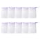 Leadigol 10PCS Face Cleansing Foaming Nets, Mesh Soap Pouch, Bubble Foam Double Layer Net Soap Sack Saver Pouch, White Pouch with Drawstring, Drawstring Holder Bags