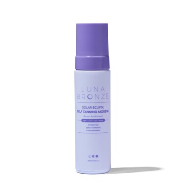 Luna Bronze Solar Eclipse Clear Self Tanning Mousse, Light, 6.7 Fl Oz