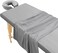 Springspirit Massage Table Sheets 3-Piece Set, Fitted Sheet/Flat/Face Cover, Grey