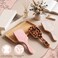 Meanplan 3 Pcs Bamboo Paddle Hair Brush with Acetate Backing
