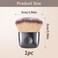 Fyntave Mini Powder Blush Brush, Fluffy Bristle, Compact Ergonomic Handle
