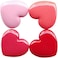 Minkissy 4-Pack Heart Shape Empty Lipstick Cases Plastic with Mirror