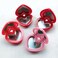 Minkissy 4-Pack Heart Shape Empty Lipstick Cases Plastic with Mirror