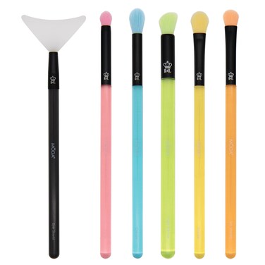 Moda Blend & Defend 6PC Eye Makeup Brush Kit with Eye Shield, Vegan